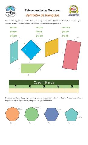 Perímetro de cuadriláteros