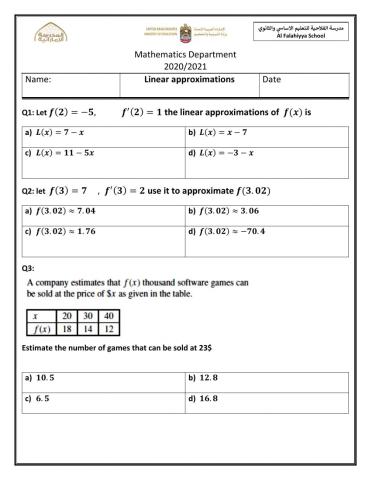 Linear approximation
