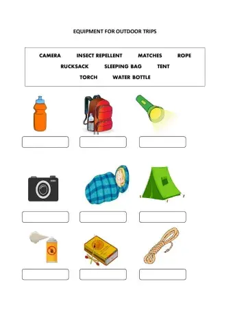 Equipment for outdoor trips