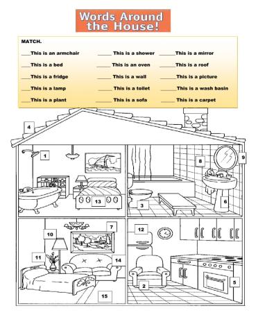 Around the house vocabulary