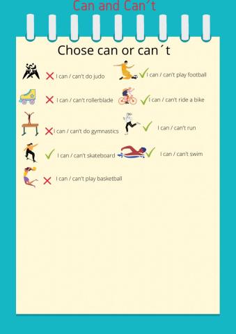 Can and can't