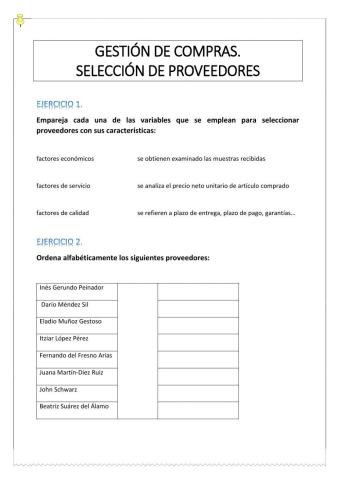Selección de proveedores