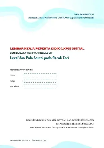 Lkpd digital seni budaya (tari) kelas vii