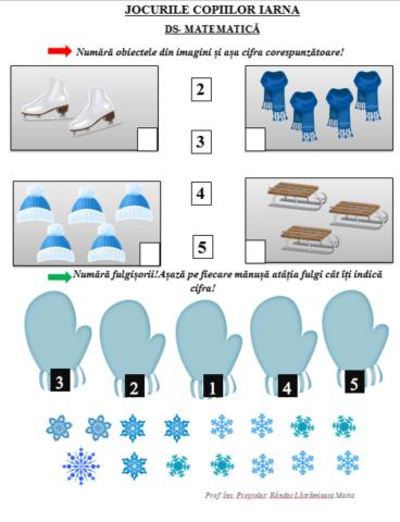 DȘ-Matematică: Jocurile copiilor iarna