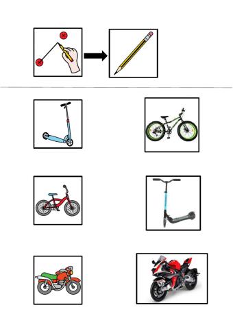 Ficha Unir con lápiz pictogramas e imágenes reales