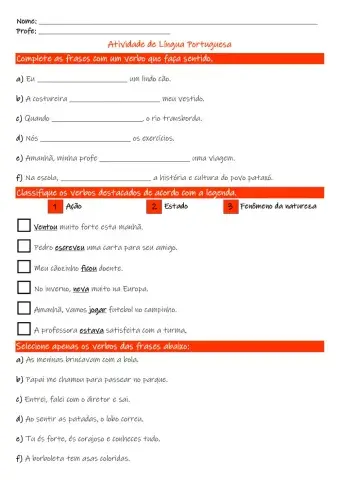 Flexão de nomes e verbos