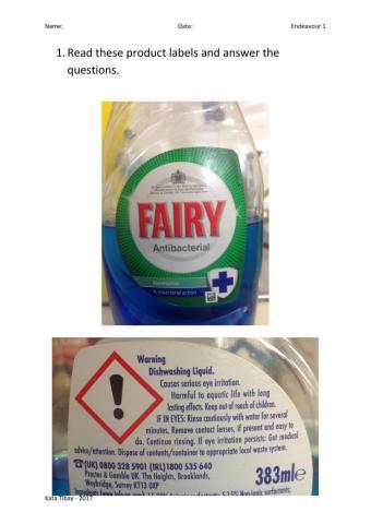 Reading product label