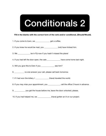 Conditionals 2
