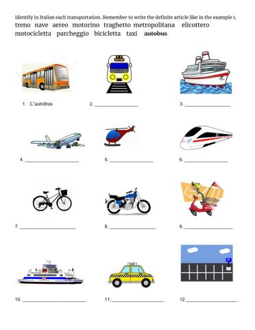 Identifica i trasporti