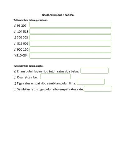 Nombor hingga 1 000 000