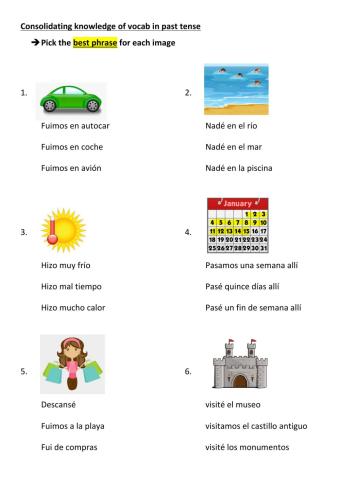 Holidays - past tense