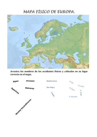 Elementos geográficos en Europa