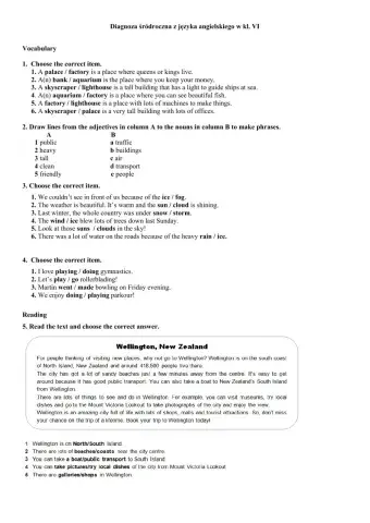 Diagnoza śródroczna kl. 6