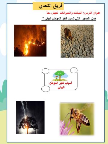 صل  الصور  التي تسبب تغير الموطن البيئي ؟