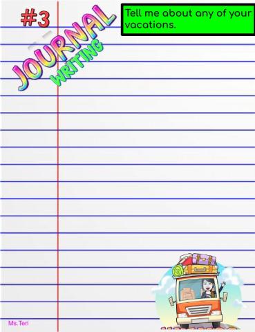 Journal 3  vacations