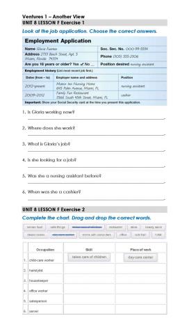 Jobs, Skills and Workplaces