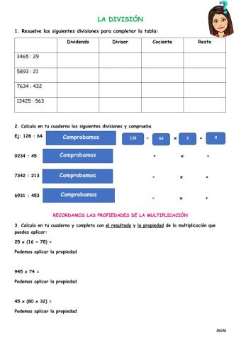 Propiedad fundamental de la división