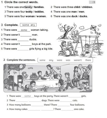 Some-any    was-were