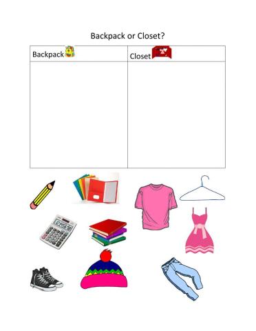 Backpack vs Closet