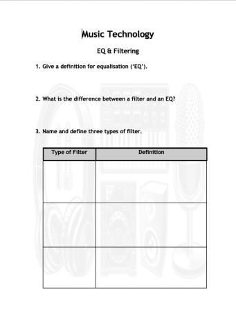 Music Technology - EQ & Filtering