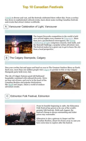 Top 10 Canadian Festivals