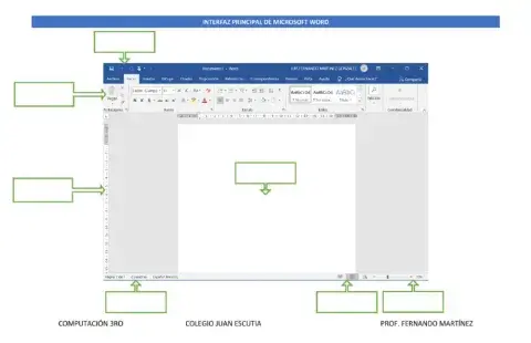 Interfaz de Word 2019