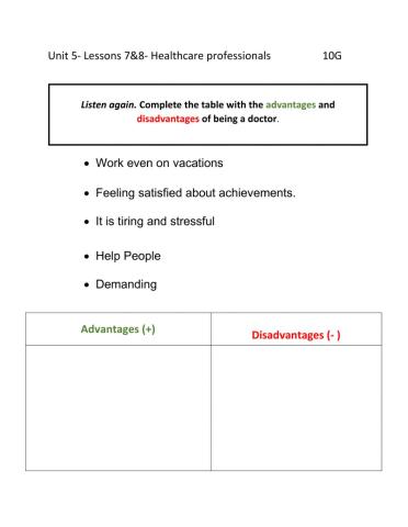 Healthcare professionals- L7&8