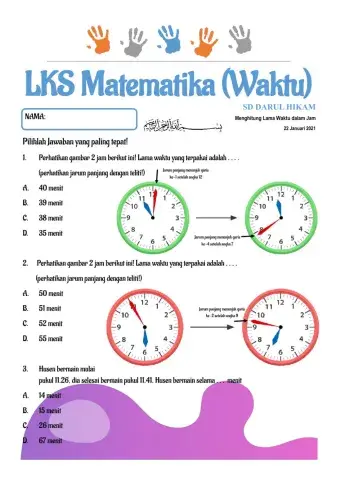 LKS Menghitung Lama Waktu