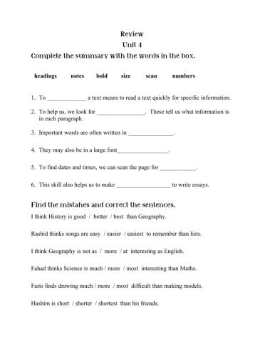Unit 4 Review