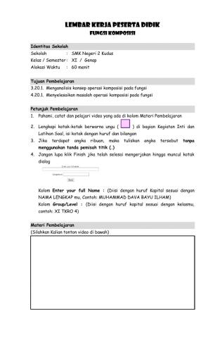 LKPD Fungsi Komposisi