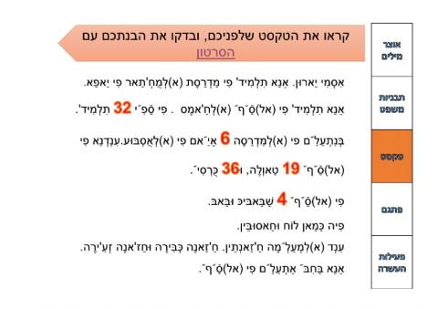 טקס עם שאלות