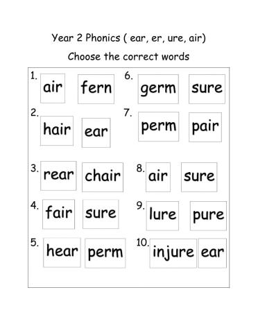 Year 2 Phonics 1