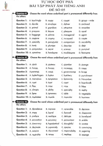 Tự học đột phá - Phát âm Tiếng Anh - Đề 05