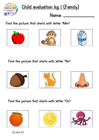 Alphabets(MNO) Evaluation