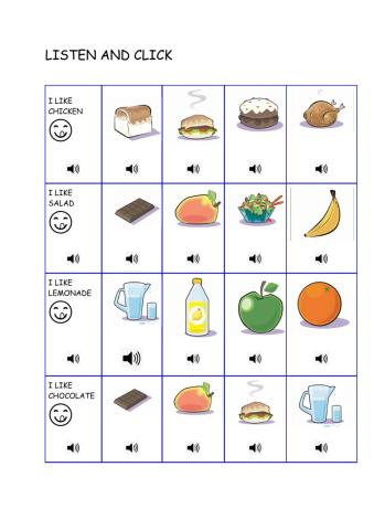 I like - I don't like (food)