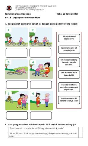 Latihan Bahasa Indonesia-Ungkapan Permintaan Maaf