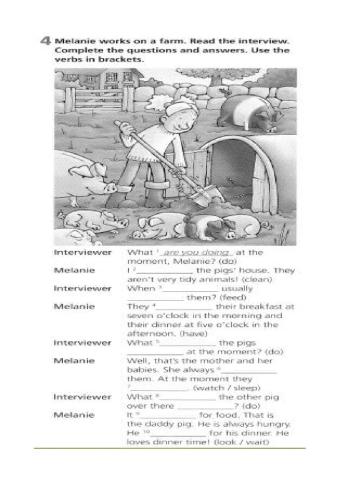 Present Continuous vs Present simple