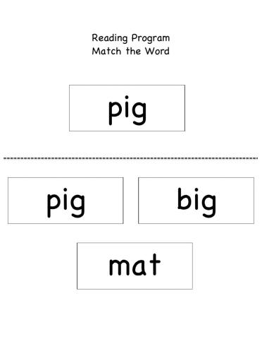 Matching word to word: PIG