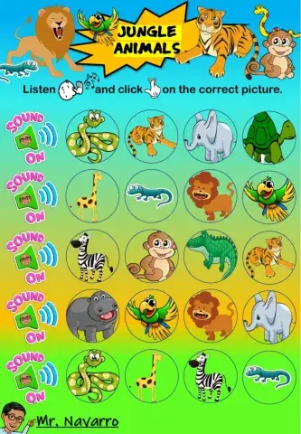 Jungle Animals (Listen and click)