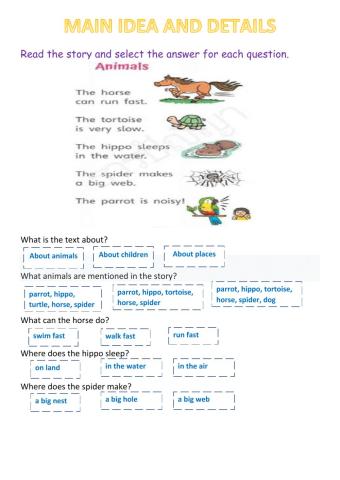 Main idea and details