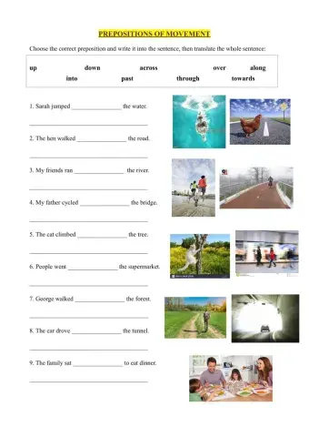 Prepositions of movement