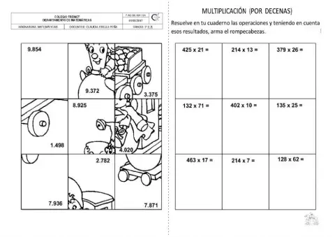 Taller de multiplicación