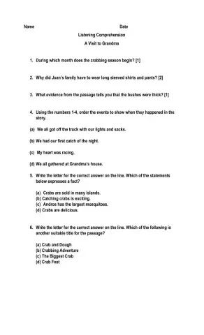 Listening Comprehension