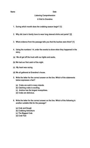 Listening Comprehension