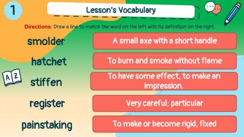 Lesson's Vocabulary M3W1 6th