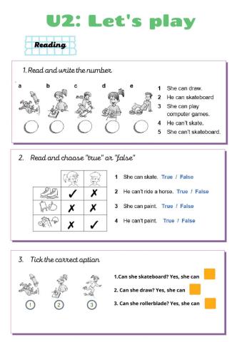 Unit 2 Let's Play reading