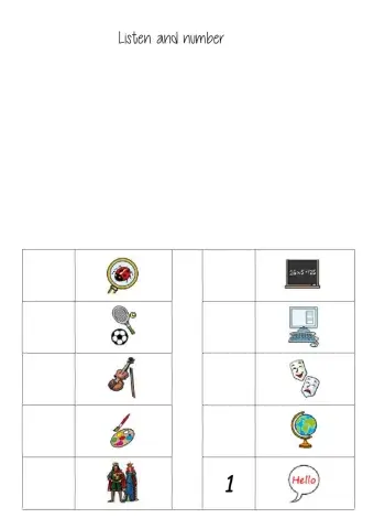 Unit 1 new tiger 4 listen and number vocab