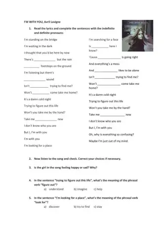 I'm with you, Avril Lavigne Song