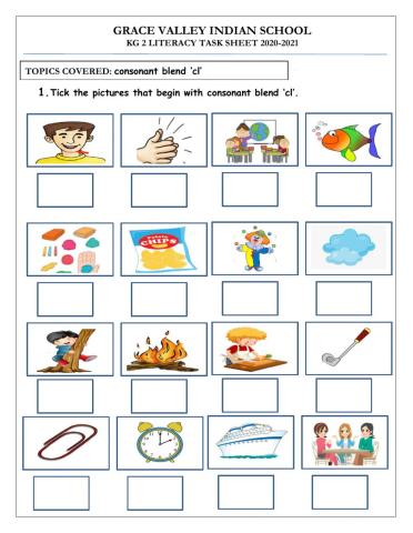 'cl' consonant blends
