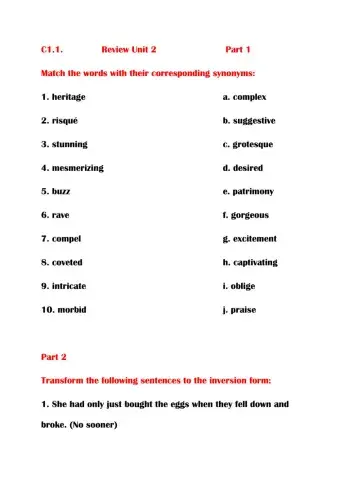 C1.1 Unit 2 Review part 1
